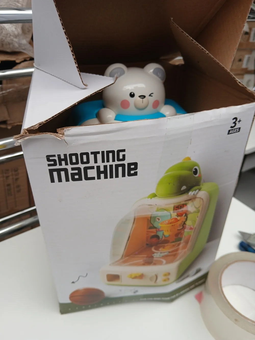 Cute Bear Mini Basketball Game - Blue and White